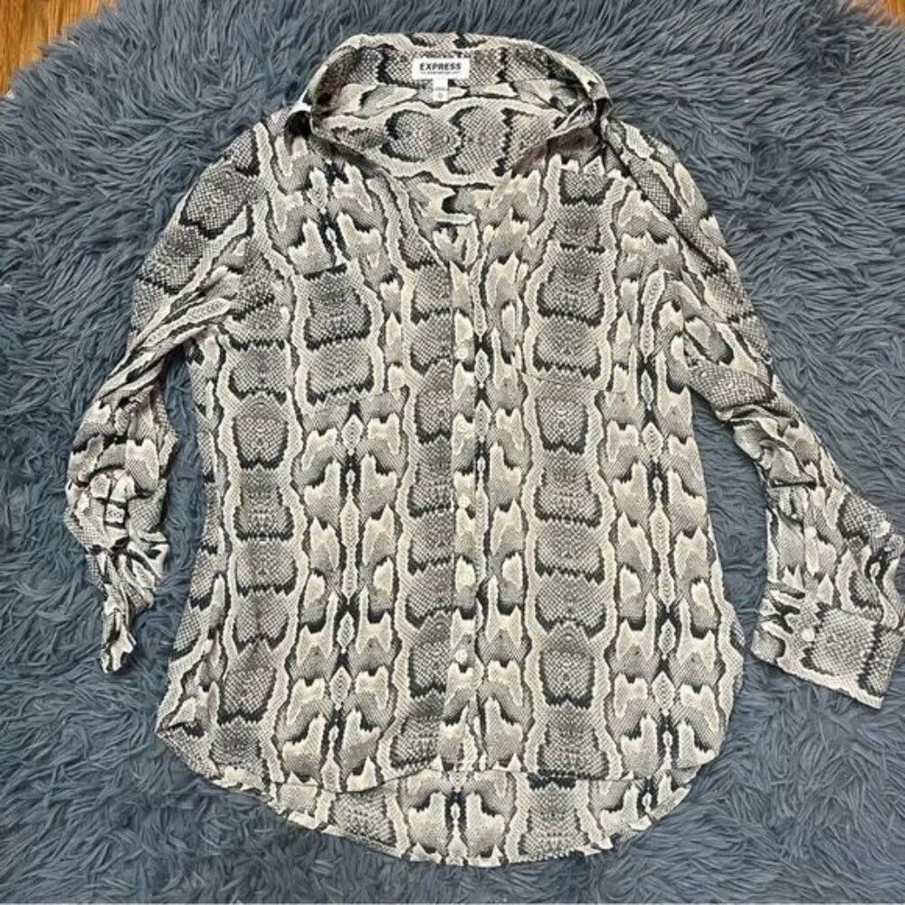 Express Portofino Snake Print Shirt Size XS